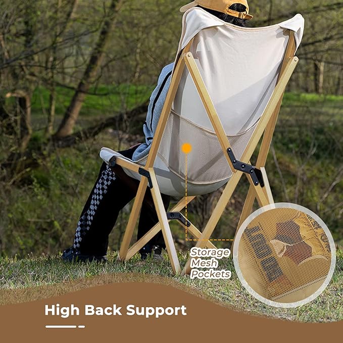 Bathonly 2 Pack Outdoor Folding Camping Chair Beach Chair with Backpocket and Carry Bag Portable Butterfly Reclining Chair for Camping Picnic Beach Patio