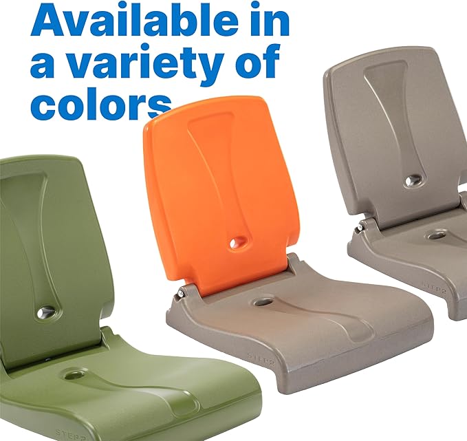 Step2 Folding Flip Seat Lightweight Portable Outdoor Chair for Poolside Camping Beach Boats Tailgates Durable Ground Chair with Back Support for Adults Brown