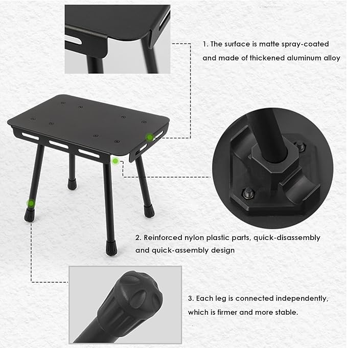 Portable Folding Table - Foldable Camping Table Sturdy Picnic Desk | Multi-Purpose Outdoor Utility Station Lightweight Setup for Beach Hiking Travel Backyard Adventure Dining Events