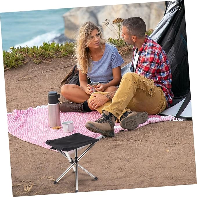 BESPORTBLE Foldable Camping Stool Lightweight Stool for Outdoor Portable Folding Chair Double Seating