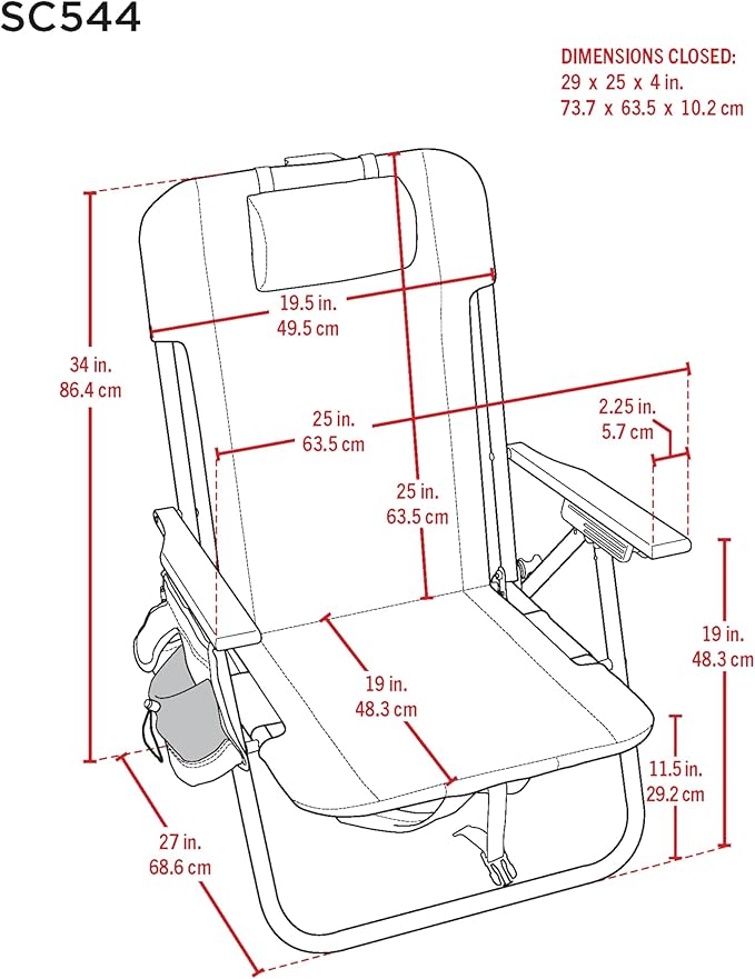 Life is Good 2-Pack 4-Position Aluminum Backpack Beach Chairs Portable Folding Camp Chairs with Carrying Straps for Camping Beach Tailgating Multi Color