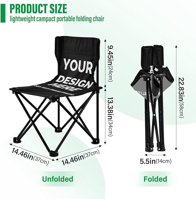 Folding Camping Chairs Folder Your Own Design Custom Portable Lightweight Foldable Chair Print On Demand