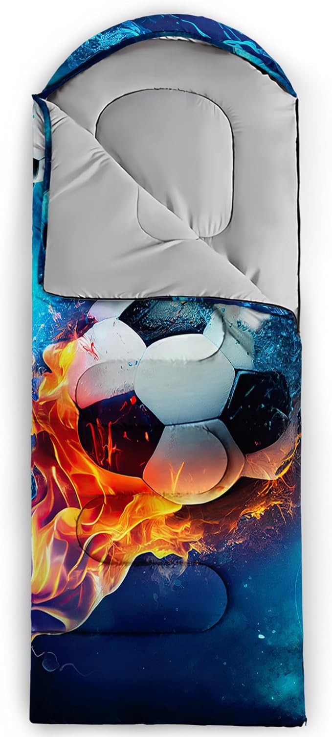 QOOMO Axolotl Cute Camping Sleeping Bags3 Season Warm &amp Cool WeatherLightweightWaterproof Sleeping Bags for Adults &amp KidsTravelingand Outdoors