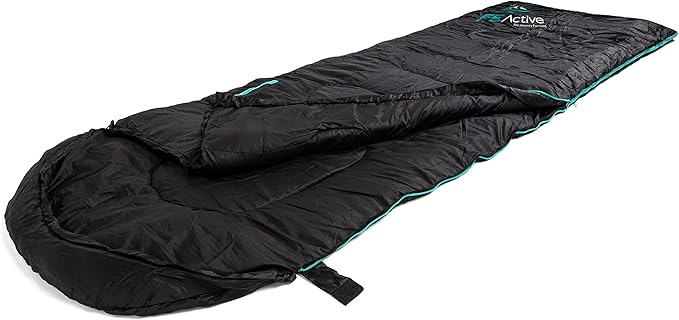 FE Active Camping Sleeping Bag - 3-4 Seasons Extra Long or Lightweight Hooded Warm Outdoor Compact &amp Lightweight Sleeping Bag for Camping Backpacking Hiking Travel | Designed in California US