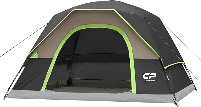 Tents for Camping 4 Person Tent Waterproof Windproof Double Layer Camping Tent Easy Setup Dome Tent with Large Mesh Windows &amp Wider Door for Outdoor Camping &amp Hiking