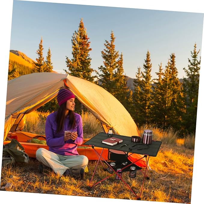 Sosoport Aluminium Frame Folding Table for Outdoor 73x55x53cm Easy Setup Camping Table