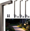 Gardenreet Low Voltage Pathway Lights Brass LED Landscape Path Lights Yard Lights Outdoor Waterproof IP65 12V Wired L Shape Bronze for Garden Walkway Without G4 Bulb 4 Pack
