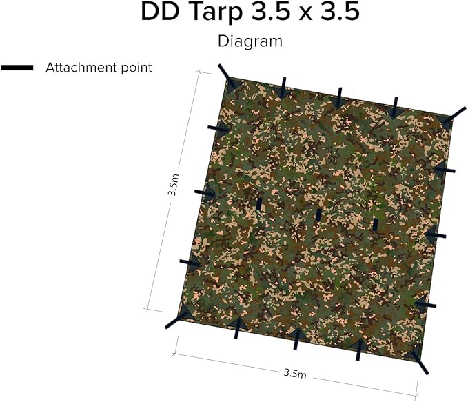 DD Hammocks - DD Tarp 3.5 x 3.5 - MC: 11.5ft x 11.5ft