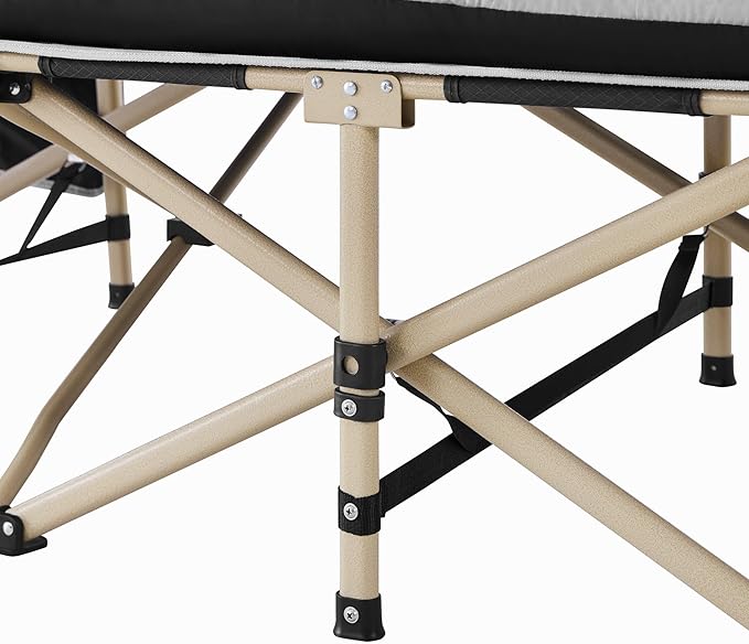 Yaheetech Folding Camping Cot Portable Outdoor Bed for Adults w/Mat &amp Storage Bag &amp Carry Bag Heavy Duty Cots for Outdoor Travel &amp Office/Home Nap
