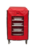 Sterno Half Size Bun Rack Cover Vinyl Zipper Closure Red