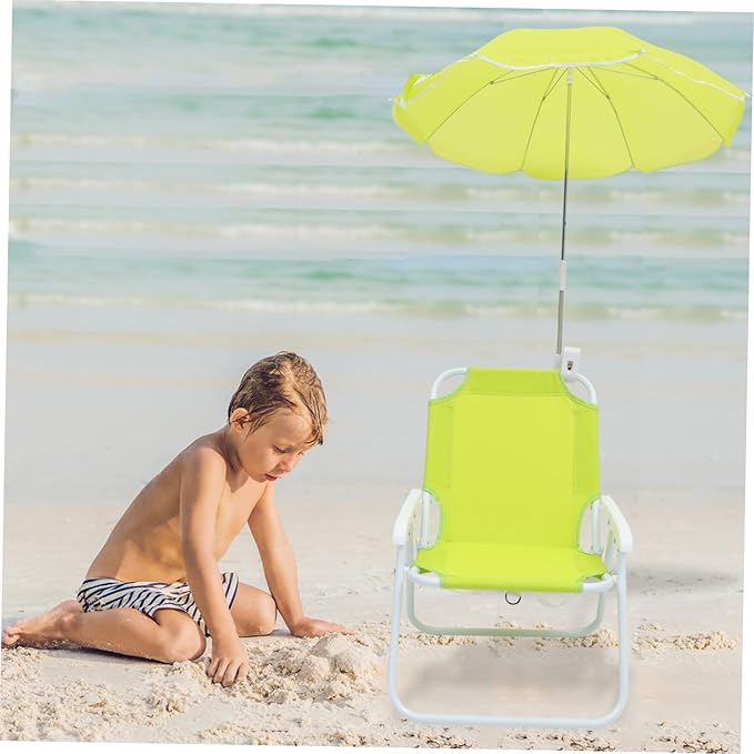 1set Multifunctional Boys and Girls Beach Chair Umbrella Lightweight Portable Outdoor Seat for Fishing Hiking and Beach Activities Ergonomic Design and Practical