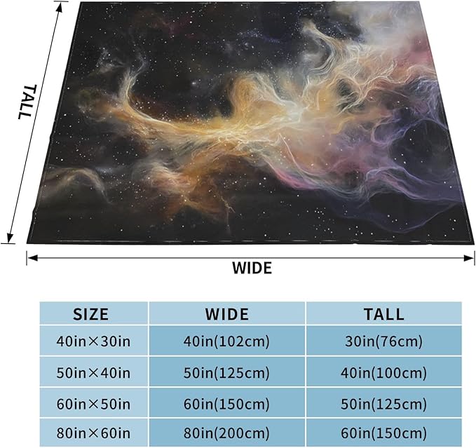 Interstellar dust Soft Fleece Blanket 60 * 50 inch Soft Sofa Blanket Suitable for Sofa Camping Travel Night Cover Blanket