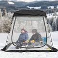 2-3 Person Clear Sport Tent with Extra Rain Cover - Windproof Winter Tent for Ice Fishing Backyard &amp Outdoor Sports
