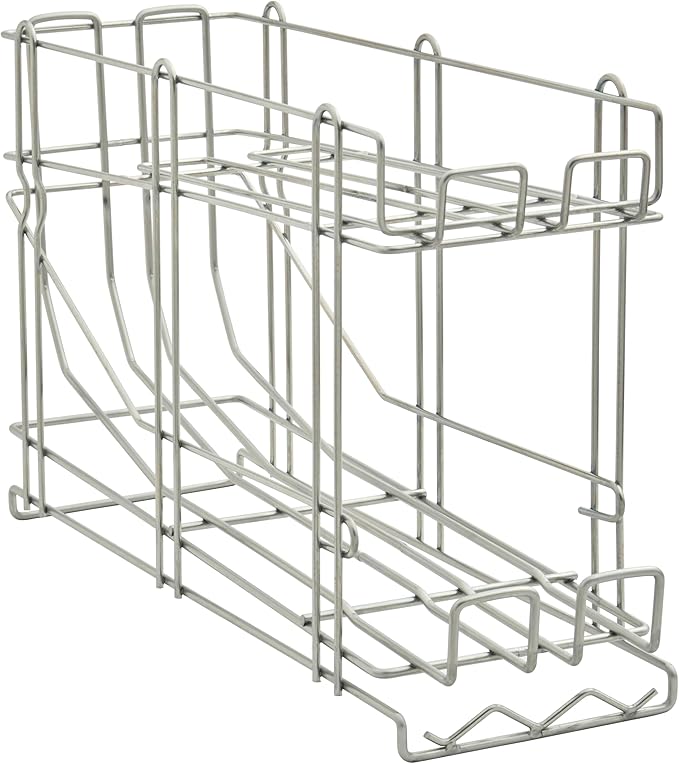 28W-171 FIFO Wire Can Rack Holds (12) #5 Cans or (8) #10 Cans Metal Construction FIFO Design