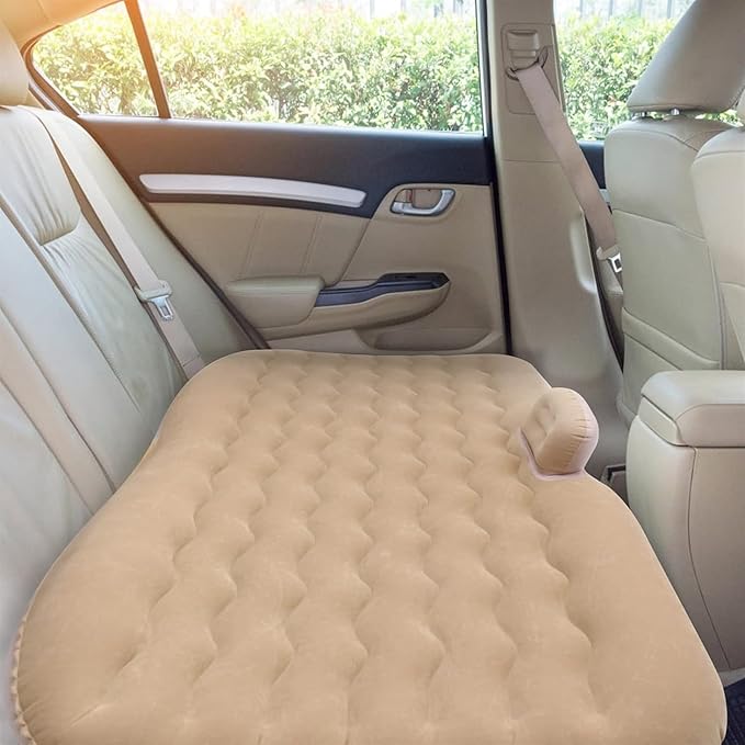 Camping Inflatable Mattress Car Air Mattress with Air Pump Multifunctional Inflatable Sofa Bed Ergonomic Wave Design 72-Hour Leak-Proof Test