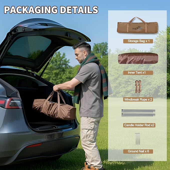 2 Person Instant Pop Up Tent Camping Tent Easy Setup Integrated Sunshade Awning Waterproof for Outdoor Hiking Beach