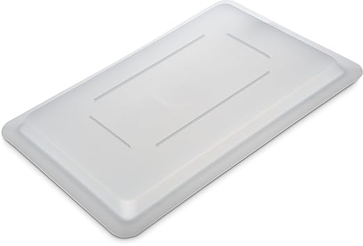 Carlisle FoodService Products Storplus Food Storage Container Lid Lock-Tight Lid with Stackable Design for Catering Buffets Restaurants Polyethylene (Pe) 18 x 12 Inches White (Pack of 6)