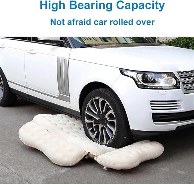 Camping Inflatable Mattress Car Inflatable Mattress Multifunctional Travel Bed SUV Seat Cushion Portable Inflatable Mattress (Blue)
