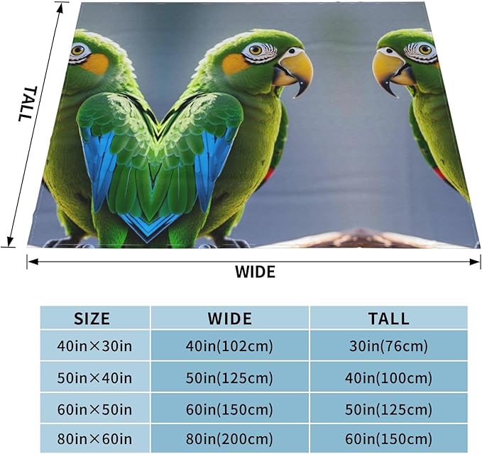 Feathers 50x40 Printed Soft Fleece Blanket for Sofa Bed and Camping - Cozy Blanket for Travel Picnics Nighttime Use