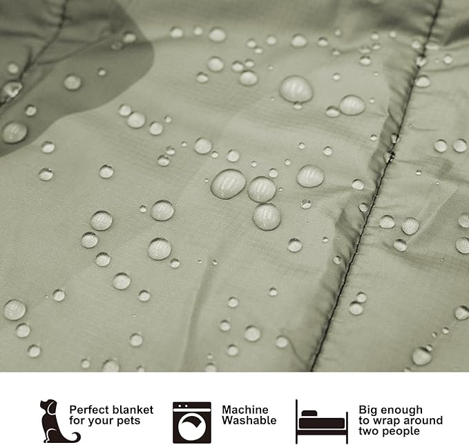 Camping Blanket Puffy - Outdoor Stadium Blanket Wearable Lightweight Packable Machine Washable Camping Quilt for Traveling Picnic Beach Party