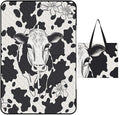 Zipper Black and White Cow Style Picnic Mat Suitable for Travel Camping Park Or Home Use