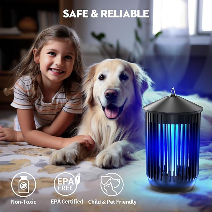 Bug Zapper Outdoor Indoor Mosquito Zapper Electric Fly Traps IPX4 Waterproof 20W Lamp Fly Insects Traps for Patio Garage Backyard Porch