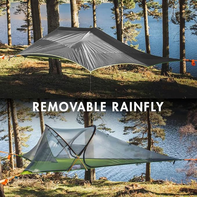 Tentsile Connect V3 2-Person Tree Tent Hammock The Original Tree Tent Company 880 Pound Capacity Portable Treehouse Heavy Duty Ratchets Included Designed in The UK