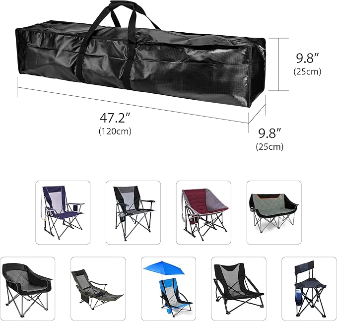 Camping Chair Replacement Bag 47 Inch Large Folding Chair Carry Bag Rocker Chairs Freestyle Rocker Chair Collapsible Double Loveseat Chair Compatible with GCI FAIR Wind Cascade Mountain Tech
