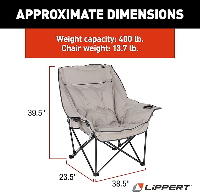 Lippert Components 2021128653 Big Bear Camping Chair - Sand