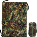 Camo Poncho Liner Army Blanket Military Sleeping Bag with A Compression Carrying Bag for Traveling Hiking Camping Outdoor Survival Car Blanket