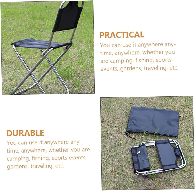balacoo Portable Camping Stool Outdoor Folding Chair Strong Load-Bearing Principle Easy to Carry Sports Outdoors