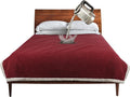 Catalonia Waterproof Blanket Washable Leakproof Bed Cover for Couples Reversible Protector Blanket for Bed Couch Sofa 80X90 inches Wine