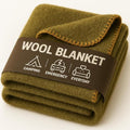 Wool Camping Blanket – 70% Wool Heavy-Duty Military Style Throw Warm &amp Washable Fire Retardant Cover for Emergency Survival &amp Outdoor Use – Perfect for Camping Car Home &amp Hiking Oliv