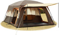 KTT Extra Large Tent 10-12-14 Person(B)Family Cabin Tents2 Rooms3 Doors and 3 Windows with MeshStraight WallWaterproofDouble LayerBig Tent for OutdoorPicnicCampingFamily Gathering