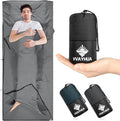 Sleeping Bag Liner 9.5oz Ultralight Satin Travel Sheets for Hotel with Two Way Zippers Silky Camping Sheets &amp Adult Sleep Sack for Backpacking Hiking Business Trips