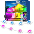 400FT Permanent Outdoor Light IP67 Waterproof LED Eaves Light App/Remote Control Christmas Lights Suitable for HousePatio Decor Garden Party Festival Decoration (2 Rolls 200 FT)