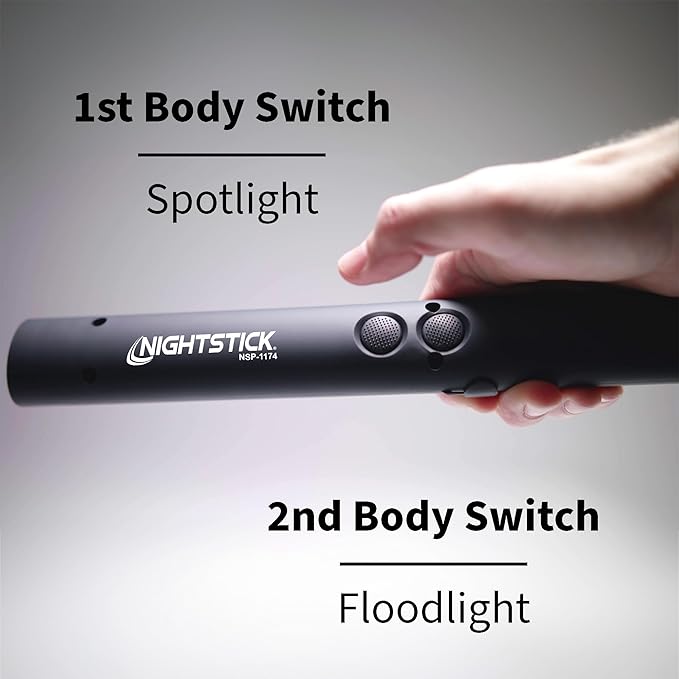 Nightstick NSP-1174 LED Safety Light &amp Flashlight - White &amp Amber Floodlight  Black