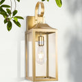 Large Outdoor Wall Lantern 19 Gold Outside Farmhouse Wall Sconce Light Fixture Industrial Wall Mount Light with Glass Waterproof Modern Porch Lighting Exterior Lamp for House Garage