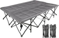 REDCAMP 2 Person Extra Wide Camping Cots for Adults 500lbs 59 W Oversized Heavy Duty Sleeping Cots XXXL Cots Portable for Indoor Office Outdoor Grey