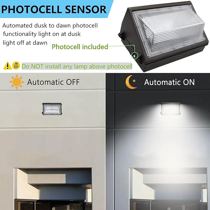 2PACK Dusk to Dawn 180W LED Wall Pack Light Fixture 25200LM 1500W HPS/HID Equivalent100-277V 5000K Daylight Commerical/Industrial Outdoor Security Lighting Parking LotEntrance Warehouse