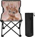 GuoChe Just A Girl Who Loves Cows Folding Camp Chair Lightweight Foldable Chair with Carrying Bag for Fishing