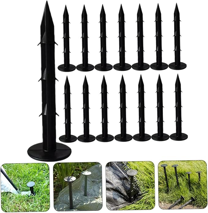BESPORTBLE 120Pcs Plastic Garden Stakes for Ground Fixing Weather-Resistant Lawn Nails for Landscaping and Garden Use Sturdy Plastic Ground Pegs for Plant Cloth and Shade Cloth