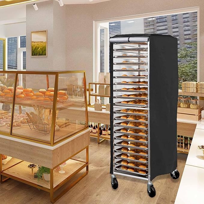 Baker Rack Cover with Bag Bakery Single Rack Covers for Home