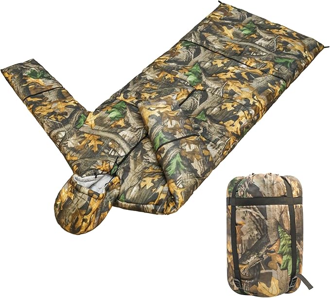 Wearable Sleeping Bag Adult Outdoor &amp Indoor Sleeping Bags Applicable Temperature 25℉-50℉ Designed for Camping Hiking Backpacking and Other Outdoor Adventures