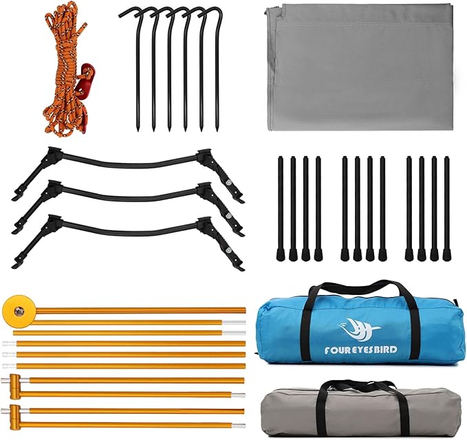 4-in-1 Camping Cot Tent Foldable Elevated Tent Set for 1 Person to Use Elevated Camping Bed Tent for Outdoor Hiking Camping