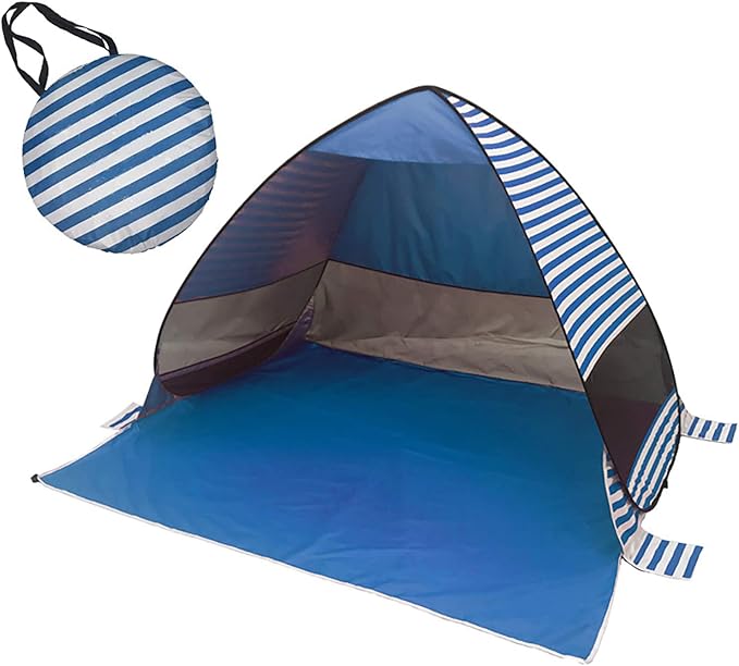 Family Beach Tent and Sun Shade UV50 Cabana Shelter CampingHikingFishingLightweight PortableBreathableand WindproofCollapsible