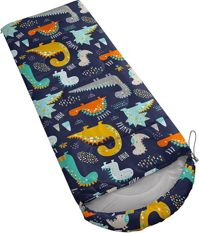 Kids Sleeping Bag for Boys GirlsCute Puppy Print-Lightweight Warm Portable Outdoor Indoor-Waterproof Cold Weather Resistant Sleeping Bag for Camping Hiking