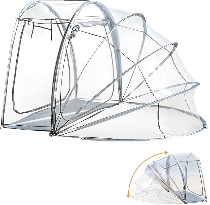4-Person Sun Tent All Weather Sports Tent Instant Outdoor Bubble Tents Rainproof Camping Sun Shelter Portable Clear Screen Housefor Sport EventCampingFishing Clear