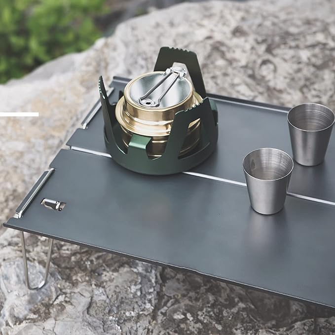 Camping Table 11.7 X 8.3 X 3.3in Portable Ultra Light Aluminum Alloy Folding Camp Side Table for Backpacking Camping Hiking Hunting Fishing