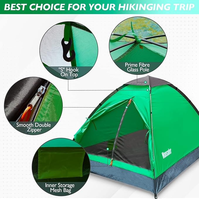 2 Person Camping Dome TentWaterproof Lightweight Portable Tents for Outdoor Camping Hiking Travel
